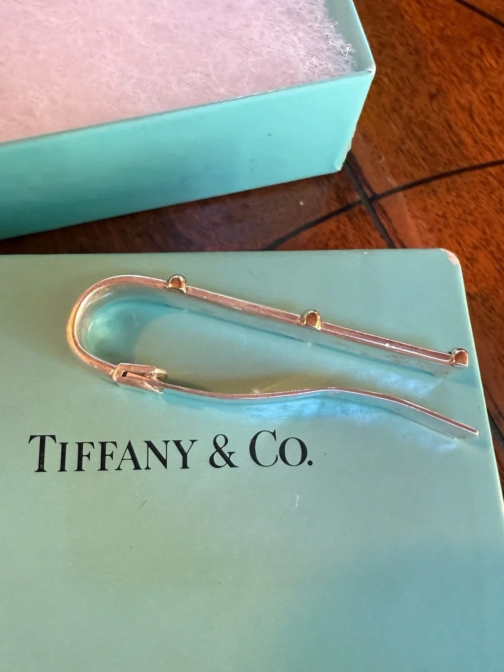 Tiffany & Co vintage sterling silver and gold unisex money clip